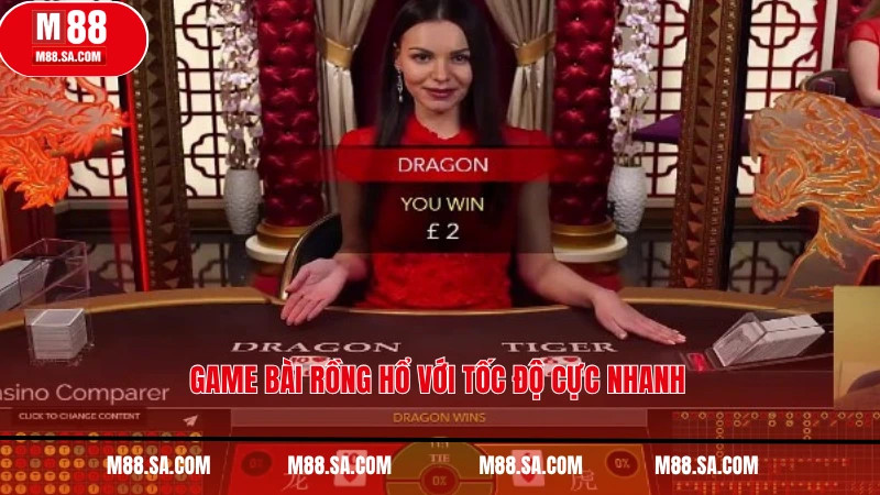 Game bài Rồng Hổ với tốc độ cực nhanh