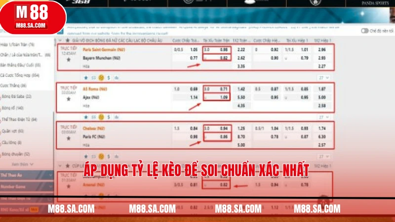 Áp dụng tỷ lệ kèo để soi chuẩn xác nhất